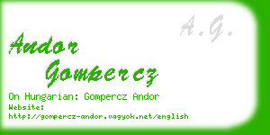 andor gompercz business card